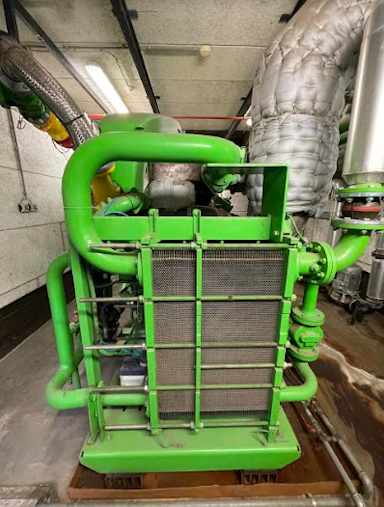 Jenbacher 420 4Photo of Jenbacher Jen 420-GS-B25 Biogas Complete Genset with gas line and frame - industrial generator