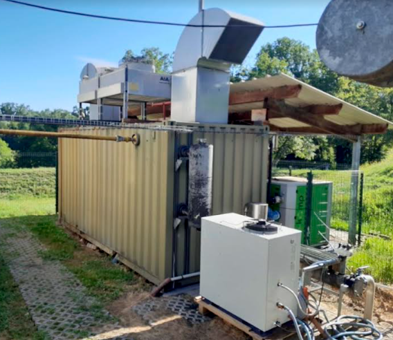 nullImage of MAN E0836 LE302 Biogas Containerised Generating set showing outside of container - used gas generator for sale uk