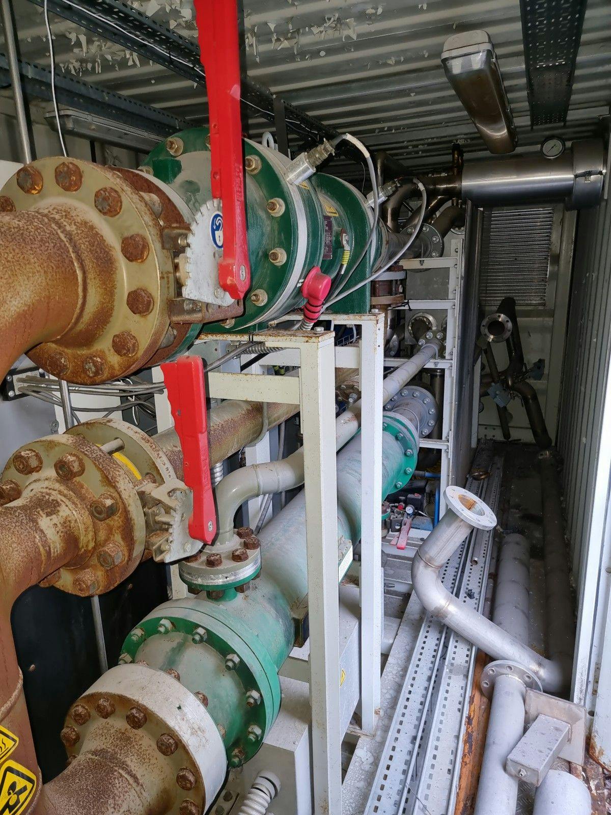 Calnetix containerised 1Photo of 2 x GE Calnetix containerised ORC with turbine an dheat exchangers - organic rankine cycle
