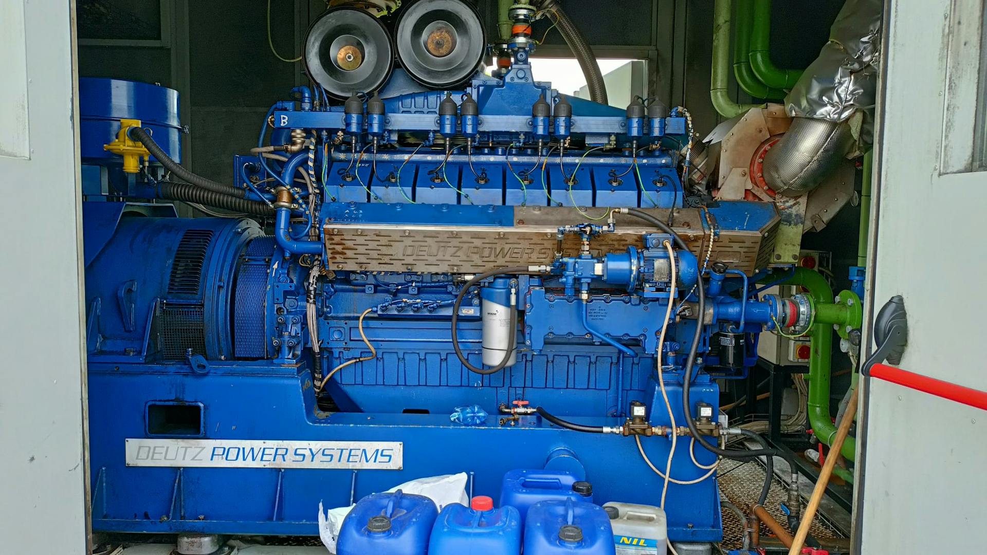 MWM2016 5Photo of Deutz MWM2016 V16 natural gas complete containerised genset featuring gas engine and frame - industrial generators
