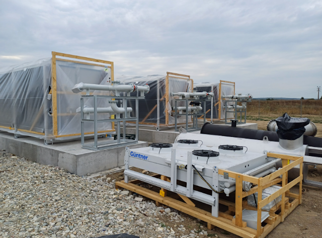 nullImage of MTU 20V4000 GS Natural Gas Complete CHP Unit showing various containerised units - secondhand genset for sale uk