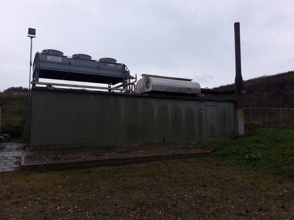 Jenbacher J320 1Photo showing exterior of Jenbacher J320 Complete Containerised Generator Set with gas engine - used gas generator