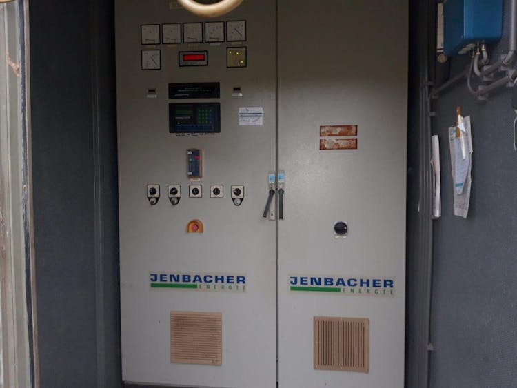 Jenbacher J320 7Photo showing control panel for a Jenbacher J320 Complete Containerised Generator Set - industrial used generators