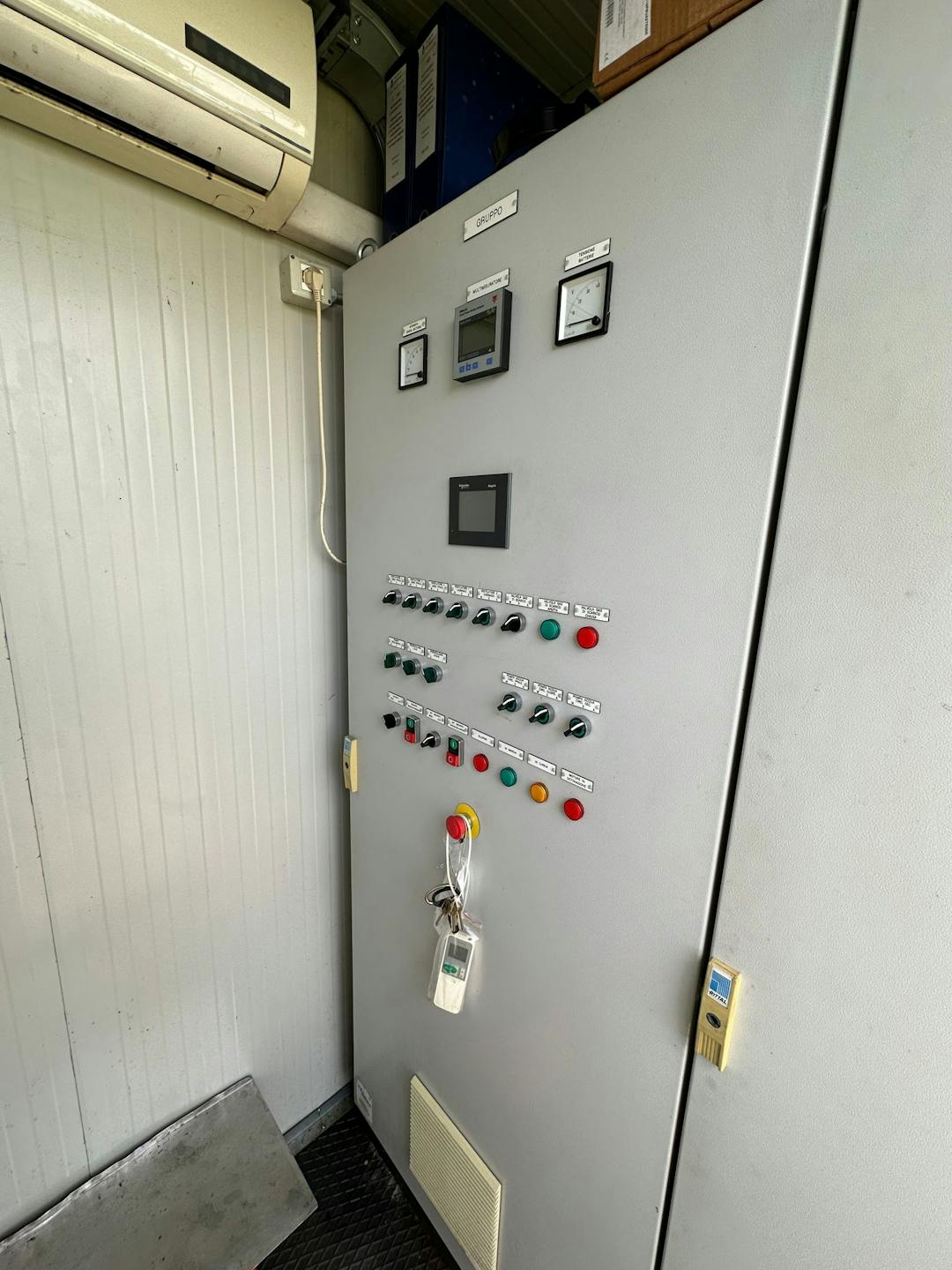 nullPhoto of Guascor FGLD180 Natural Gas Generator Set with outside of control panel door - used gas generator for sale uk