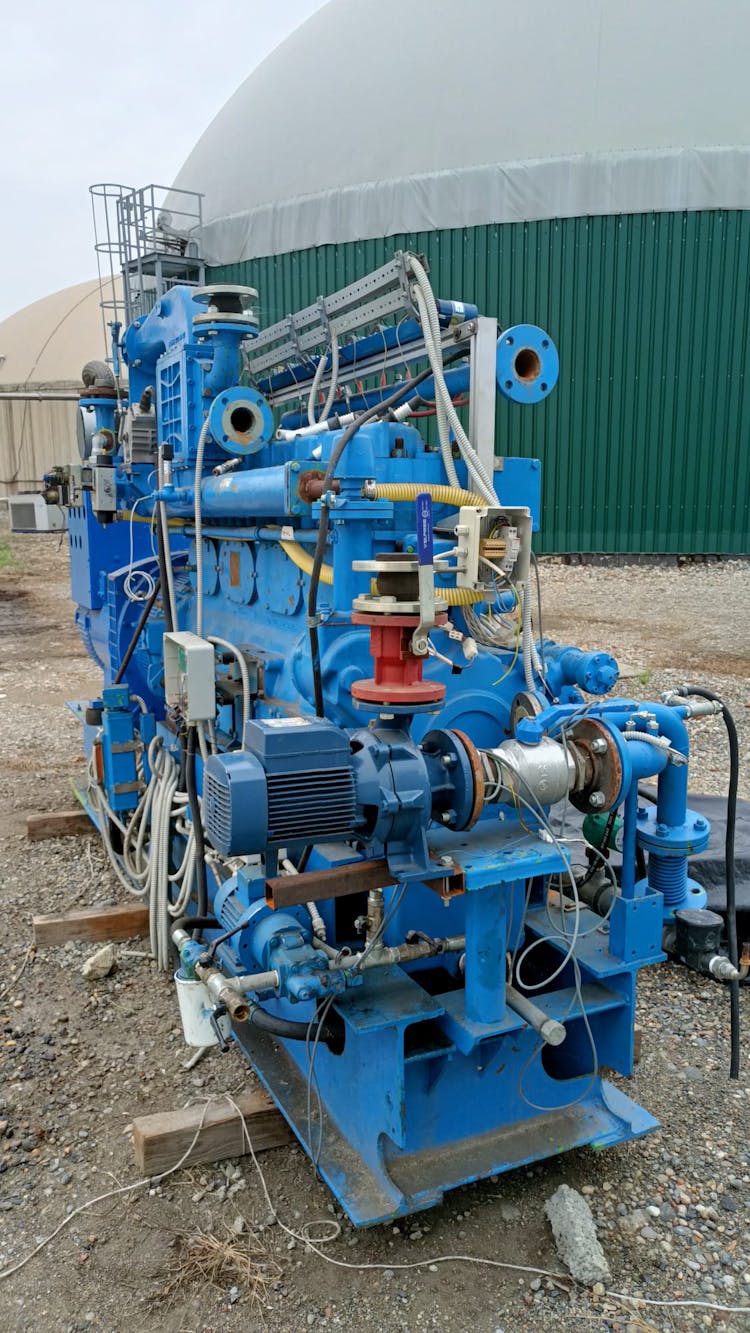nullImage of Jenbacher 208 300 kW Biogas Generator Set showing engine - used genset for sale uk